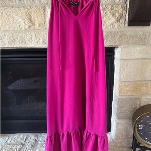 Banana Republic Bright Pink halter dress
